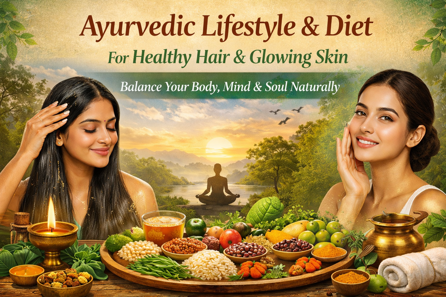 Ayurvedic Lifestyle & Diet for Healthy Hair and Glowing Skin