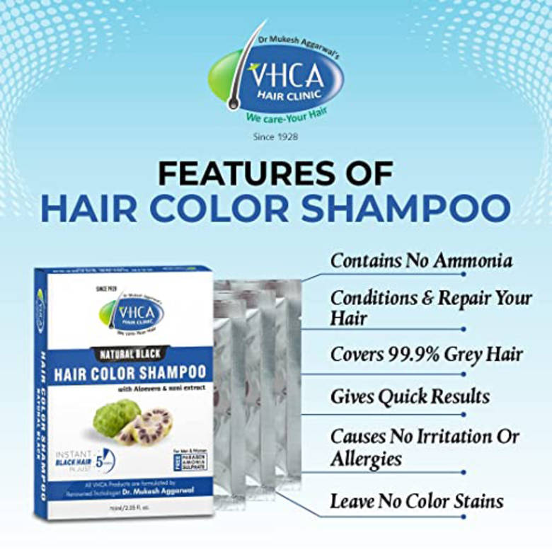 VHCA Black Color Shampoo Sachet